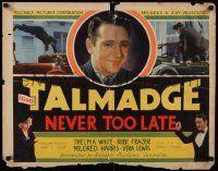 8z009 NEVER TOO LATE 1/2sh '35 montage of images of Richard Talmadge doing stunts & close up!