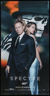 8z276 SPECTRE 26x50 phone booth poster '15 Daniel Craig as James Bond 007 w/ sexy Lea Seydoux!