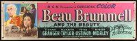 8z168 BEAU BRUMMELL paper banner '54 art of Elizabeth Taylor & Stewart Granger!