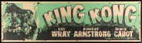 8z175 KING KONG paper banner R52 cool art of the giant ape carrying Fay Wray!