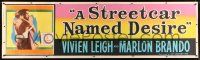 8z188 STREETCAR NAMED DESIRE paper banner R58 Marlon Brando, Vivien Leigh, Elia Kazan classic!