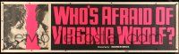 8z195 WHO'S AFRAID OF VIRGINIA WOOLF paper banner '66 Elizabeth Taylor, Richard Burton, Mike Nichols