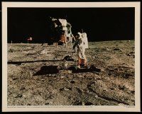 8z087 MAN ON THE MOON 16x20 special '69 Buzz Aldrin placing lunar seismometer taken by Armstrong!