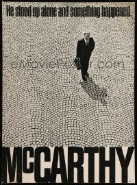 8z107 MCCARTHY 17x23 political campaign '68 he stood up alone against the war & something happened!