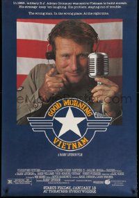 8z315 GOOD MORNING VIETNAM half subway '87 military radio DJ Robin Williams, Barry Levinson!