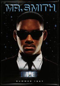 8z297 MEN IN BLACK 2-sided vinyl banner '97 great images of Will Smith & Tommy Lee Jones!