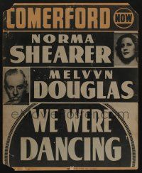 8z079 WE WERE DANCING local theater jumbo WC '42 portraits of Norma Shearer & Melvin Douglas!
