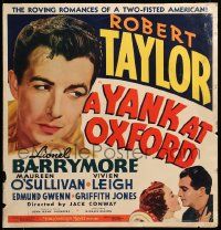 8z082 YANK AT OXFORD jumbo WC '38 handsome Robert Taylor & sexy young Maureen O'Sullivan!