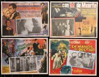 9a279 LOT OF 4 ALFRED HITCHCOCK MEXICAN LOBBY CARDS '90s Dial M, Vertigo & more!