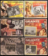 9a276 LOT OF 6 MEXICAN LOBBY CARDS '90s Bride of Frankenstein, Dracula & more!