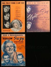 9a055 LOT OF 3 CARY GRANT SHEET MUSIC '30s-40s music from Toast of New York, Suzy, Night and Day!