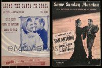 9a054 LOT OF 2 ERROL FLYNN SHEET MUSIC '40s songs from Santa Fe Trail and San Antonio!