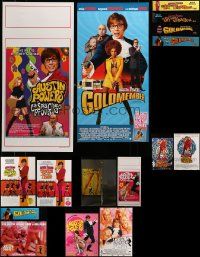 9a092 LOT OF 20 MOSTLY UNFOLDED MISCELLANEOUS US AND NON-US AUSTIN POWERS MOVIE POSTERS '90s-00s