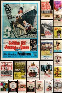 9a177 LOT OF 44 FOLDED ONE-SHEETS '60s-70s great images from a variety of different movies!