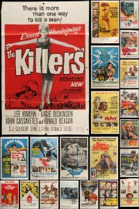 9a172 LOT OF 49 FOLDED ONE-SHEETS '60s great images from a variety of different movies!
