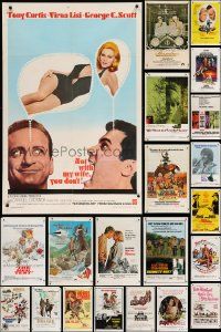 9a166 LOT OF 56 FOLDED ONE-SHEETS '60s-70s great images from a variety of different movies!