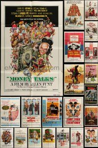9a164 LOT OF 61 FOLDED ONE-SHEETS '60s-70s great images from a variety of different movies!