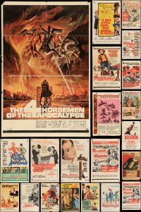 9a171 LOT OF 50 FOLDED ONE-SHEETS '50s-80s great images from a variety of different movies!