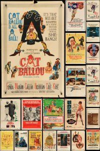 9a178 LOT OF 42 FOLDED ONE-SHEETS '60s-70s great images from a variety of different movies!