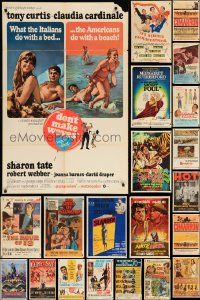 9a167 LOT OF 54 FOLDED ONE-SHEETS '50s-80s great images from a variety of different movies!
