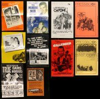 9a247 LOT OF 10 UNCUT CRIME AND GANGSTER PRESSBOOKS '40s-70s advertising for a variety of movies!