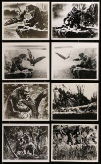 9a361 LOT OF 14 KING KONG REPRO 8X10 STILLS '33 all showing special effects images of the ape!
