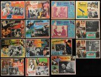 9a271 LOT OF 15 1940S-1970S ALFRED HITCHCOCK DETECTIVE & CRIME MEXICAN LOBBY CARDS '40s-70s cool!