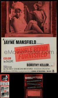 9a083 LOT OF 16 UNCUT SINGLE ROOM FURNISHED PRESSBOOKS '68 sexy Jayne Mansfield's final movie!