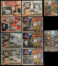 9a265 LOT OF 38 1940S-1960S MGM AND UNIVERSAL MEXICAN LOBBY CARDS '40s-60s incomplete sets!