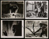 9a449 LOT OF 4 KING KONG REPRO 8X10 STILLS '33 all showing incredible art images of the ape!
