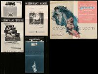 9a261 LOT OF 5 CUT PRESSBOOKS '60s-80s advertising for Jaws, Pillow Talk, Picnic, Touch of Mink!
