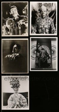 9a433 LOT OF 5 MASK OF FU MANCHU REPRO 8X10 STILLS '70s all with great images of Boris Karloff!