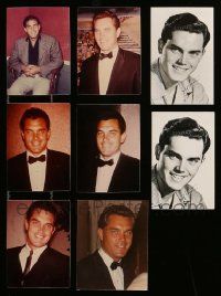 9a057 LOT OF 8 JEFFREY HUNTER REPRO PHOTOS AND POSTCARDS '70s candids of the handsome star!