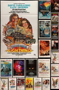 9a187 LOT OF 31 FOLDED ONE-SHEETS '70s-80s great images from a variety of different movies!