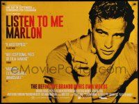 9b125 LISTEN TO ME MARLON DS British quad '15 the definitive Brando in his own words!
