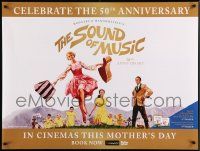 9b130 SOUND OF MUSIC advance DS British quad R15 classic art of Andrews & top cast by Terpning!