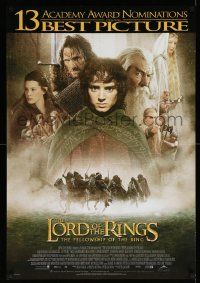 9b031 LORD OF THE RINGS: THE FELLOWSHIP OF THE RING awards Canadian 1sh '01 J.R.R. Tolkien