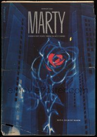 9b270 MARTY Czech 12x17 '61 Delbert Mann, Ernest Borgnine, Chayefsky, different art by Schlosser!