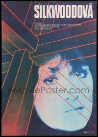 9b276 SILKWOOD Czech 12x17 '87 close-up of Meryl Streep, directed by Mike Nichols, Jaros art!