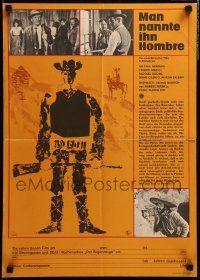 9b082 HOMBRE East German 16x23 '69 Martin Ritt directed, cool different art and images!