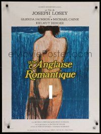 9b481 ROMANTIC ENGLISHWOMAN French 24x32 '75 Joseph Losey, different art of naked Glenda Jackson!