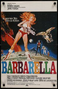 9b495 BARBARELLA French 15x24 '68 sexiest sci-fi art of Jane Fonda by McGinnis, Roger Vadim!