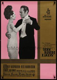 9b076 MY FAIR LADY awards German '64 different image of dancing Audrey Hepburn & Rex Harrison!