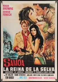 9b204 SAMOA QUEEN OF THE JUNGLE export Italian 1sh '68 G. Di Stefano art of sexiest Edwige Fenech!