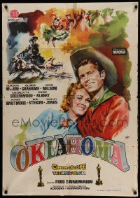 9b565 OKLAHOMA Spanish '59 Rodgers & Hammerstein musical, completely different Jano art!