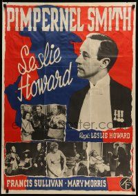9b040 MISTER V Swedish R49 Leslie Howard is everywhere in World War II, helping England to victory