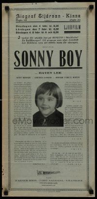 9b047 SONNY BOY Swedish stolpe '29 great completely different close-up image of Davey Lee!