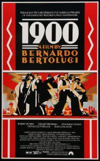 9c004 1900 1sh R91 directed by Bernardo Bertolucci, Robert De Niro, cool Doug Johnson art!
