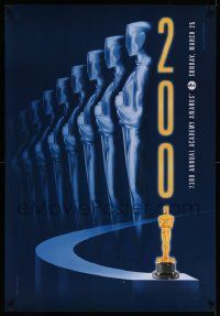 9c012 73RD ANNUAL ACADEMY AWARDS 1sh '01 cool Alex Swart design & image of many Oscars!
