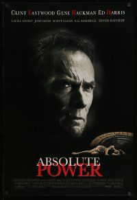 9c024 ABSOLUTE POWER 1sh '97 great image of star & director Clint Eastwood!